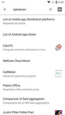 Wikipedia android App screenshot 2