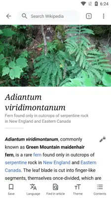 Wikipedia android App screenshot 5