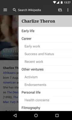 Wikipedia android App screenshot 8